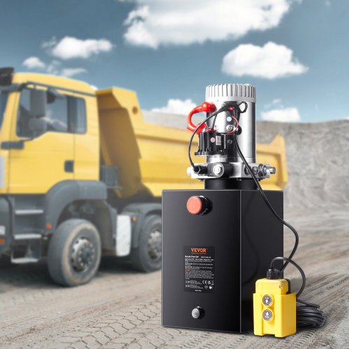 Hydraulic Pump 12 Quart Hydraulic Power Unit Single Acting Dump Trailer