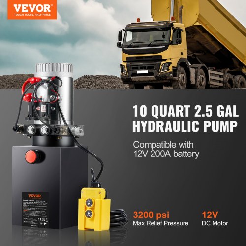 Hydraulic Pump 10 Quart Hydraulic Power Unit Double Acting Dump Trailer
