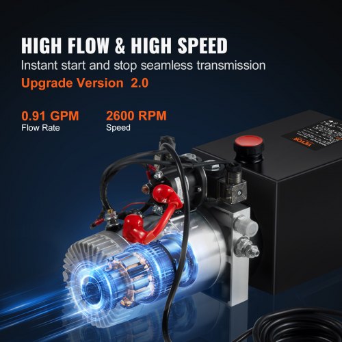 Hydraulic Pump 10 Quart Hydraulic Power Unit Double Acting Dump Trailer