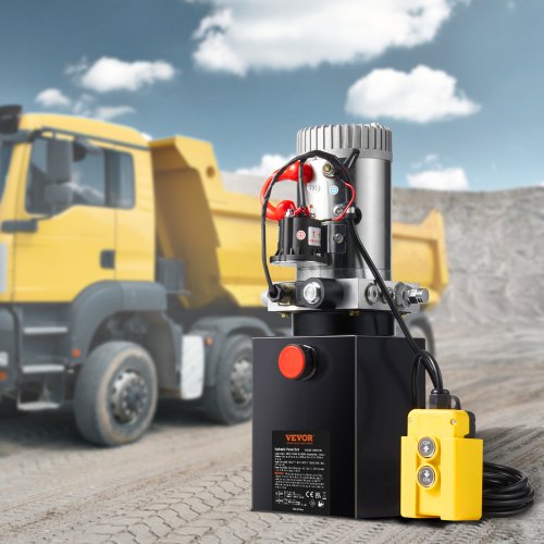 Hydraulic Pump 8 Quart Dump Trailer Pump Single Acting Hydraulic Power