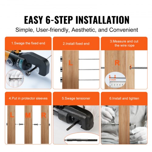 30 Pack Invisible Cable Railing kit T316 Stainless Steel 18 Invisible