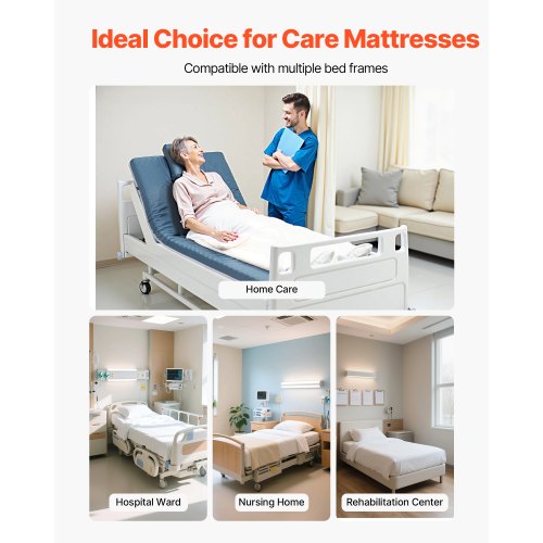 Hospital Bed Mattress 300 lbs Load Long Term Care Pressure Redistribution