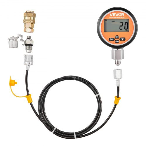 Digital Hydraulic Pressure Test Coupling Kit 10000 Psi Gauge Manometer Tester
