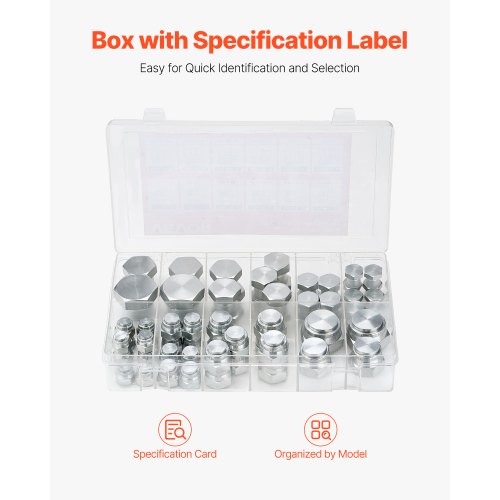 64 PCS BSPP Hydraulic Fittings Hydraulic Cap and Plug Kit with Precision