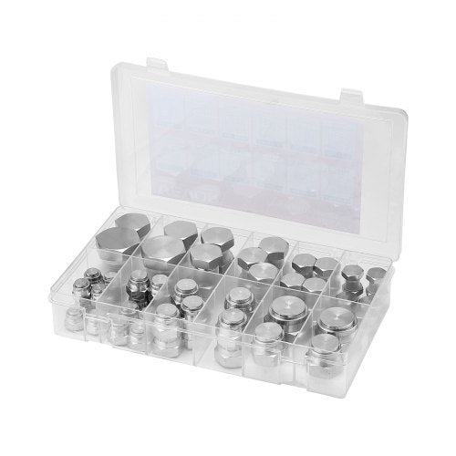 64 PCS BSPP Hydraulic Fittings Hydraulic Cap and Plug Kit with Precision