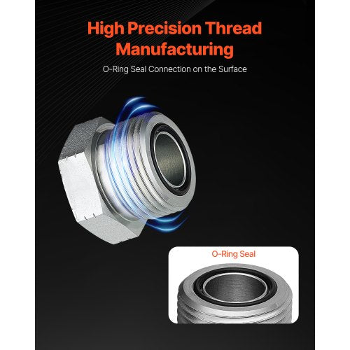 72 PCS ORFS Hydraulic Fittings O Ring Face Seal Fitting Kit Hydraulic Hose