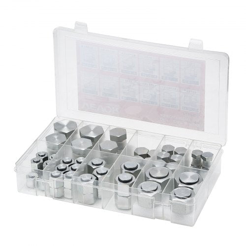 72 PCS ORFS Hydraulic Fittings O Ring Face Seal Fitting Kit Hydraulic Hose