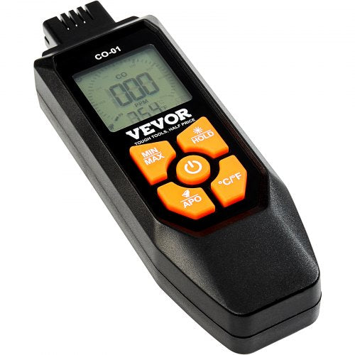 CO Gas Monitor 01000PPM Range Features Sound Light Warning Handheld
