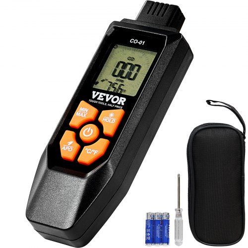CO Gas Monitor 01000PPM Range Features Sound Light Warning Handheld