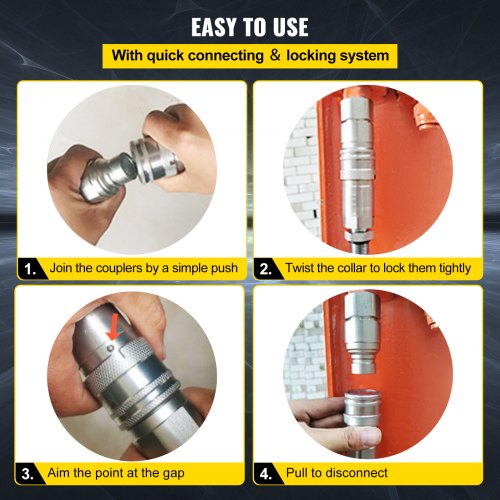 Skid Steer Hydraulic Quick Connect 12 Body Hydraulic Coupler 12 NPT