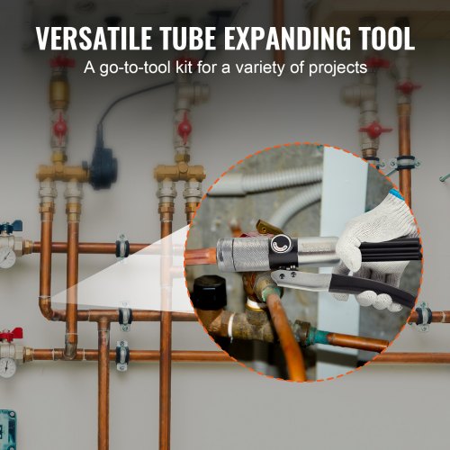 Hydraulic Tube Expander 38 to 118 OD HAVC Hydraulic Swaging Tool with 7 Pipe