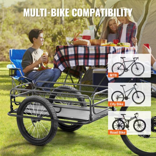 Bike Cargo Trailer 275 lbs Load Capacity HeavyDuty Bicycle Wagon Cart