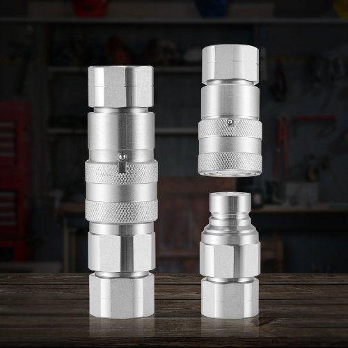 12 Flat Face Hydraulic Couplers 12 NPT Skid Steer Hydraulic Quick