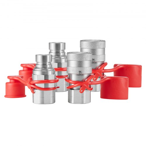 12 Flat Face Hydraulic Couplers 12 NPT Skid Steer Hydraulic Quick