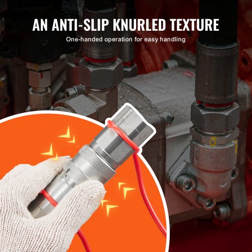 12 Flat Face Hydraulic Couplers 12 NPT Skid Steer Hydraulic Quick