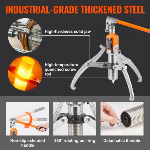 Hydraulic Gear Puller 15 Ton Max Capacity Wheel Bearing Pulling Separator