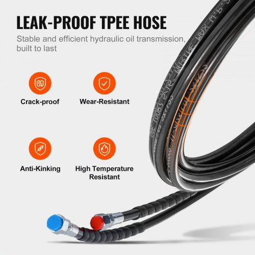 Outboard Hose Kit 20 ft Hydraulic Steering Hose 2Piece LeakProof TPEE