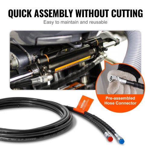 Outboard Hose Kit 20 ft Hydraulic Steering Hose 2Piece LeakProof TPEE