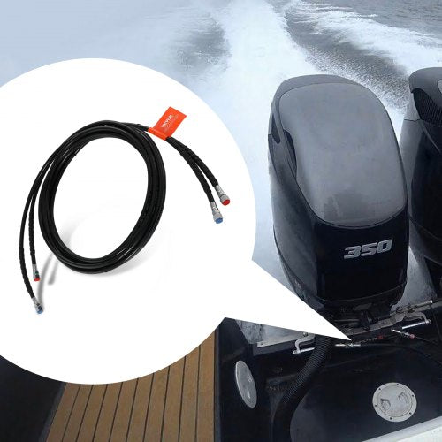 Outboard Hose Kit 20 ft Hydraulic Steering Hose 2Piece LeakProof TPEE