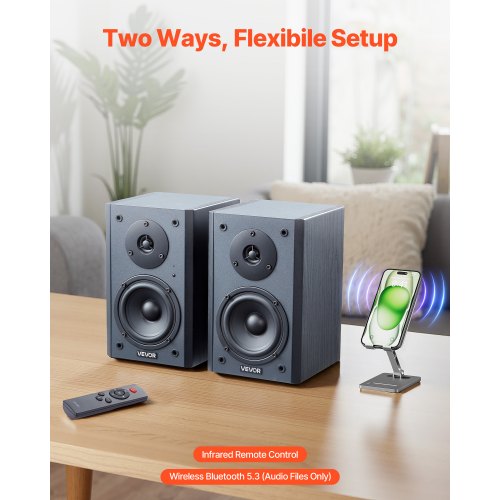 Powered Bookshelf Speakers 20W x 2 Active Studio Monitor Speaker with 4