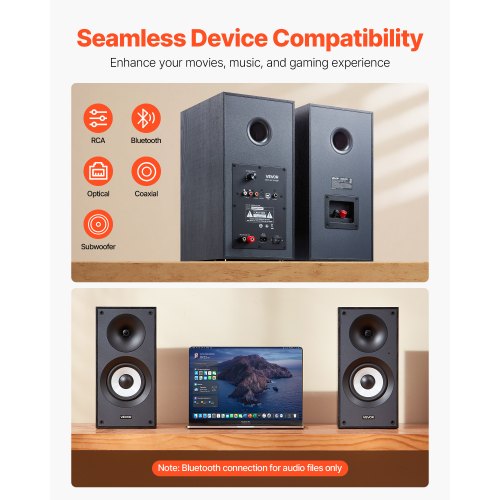 Powered Bookshelf Speakers 25W x 2 Active Studio Monitor Speaker with 55