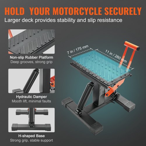 Dirt Bike Lift Stand Motorcycle Jack Lift Stand 440 lbs Capacity and Hydraulic
