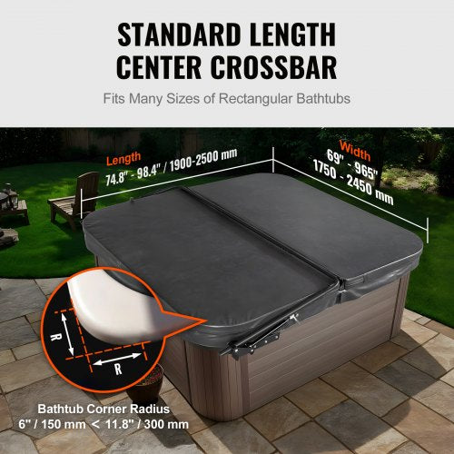 Hot Tub Cover Lift Spa Cover Lift Hydraulic Width 69 – 965 Adjustable