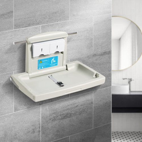 WallMounted Baby Changing Station Horizontal Foldable Diaper Change Table