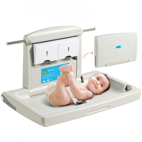 WallMounted Baby Changing Station Horizontal Foldable Diaper Change Table