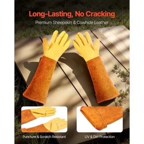 Gardening Gloves Thorn Proof Puncture Resistant Garden Gloves with Elastic Cuff