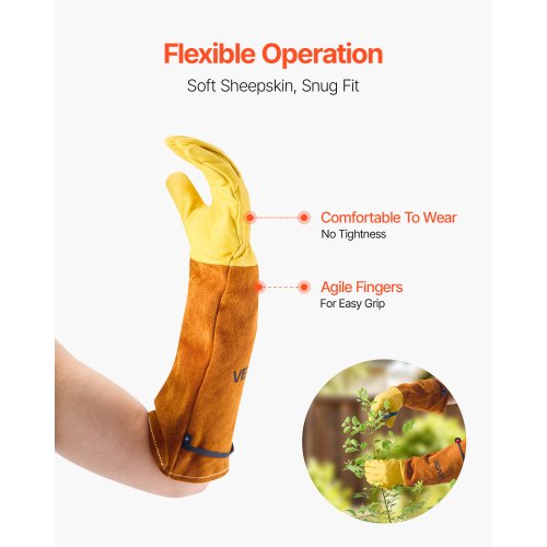 Gardening Gloves Thorn Proof Puncture Resistant Garden Gloves with Elastic Cuff