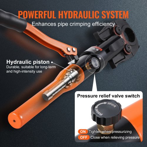 Copper Pipe Crimping Tool Hydraulic Driven Press Tool with 12 34 1