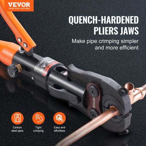 Copper Pipe Crimping Tool Hydraulic Driven Press Tool with 12 34 1