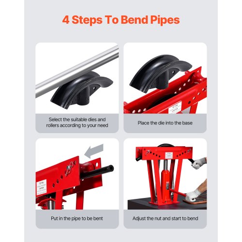 Hydraulic Pipe Bender 12 Ton Manual Copper Exhaust Pipe Bending Machine