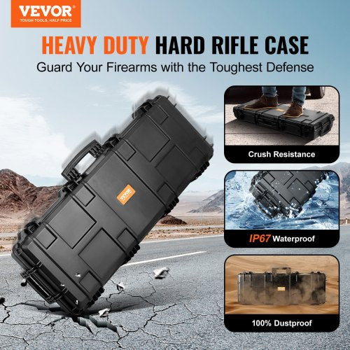 Rifle Case Rifle Hard Case with 3 Layers Fullyprotective Foams 42 inch