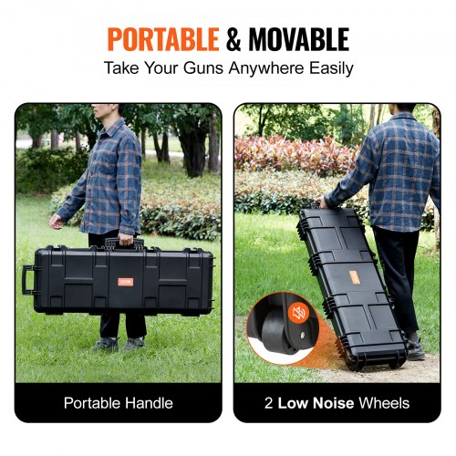 Rifle Case Rifle Hard Case with 3 Layers Fullyprotective Foams 42 inch