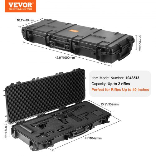 Rifle Case Rifle Hard Case with 3 Layers Fullyprotective Foams 42 inch