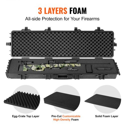 Tactical Range Case Outdoor Tactical Hard Case with 3 Layers