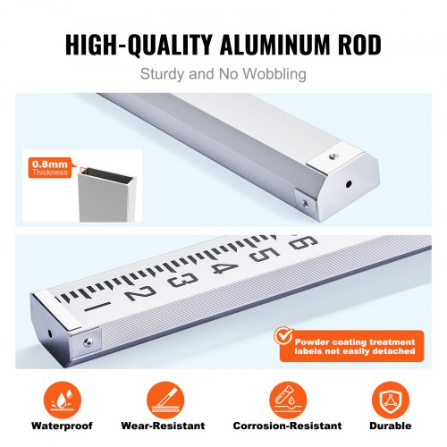Measuring Rod 25Feet10ths 6 Sections Telescopic Grade Rod 110ft w Bag
