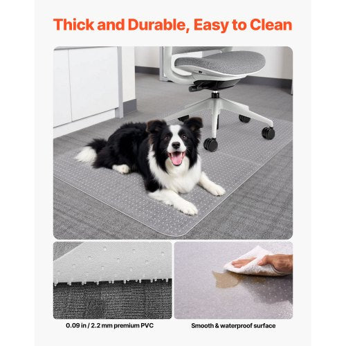 Chair Mat 36 x 48inch Office Chair Mat for Carpeted Floors Plastic Floor