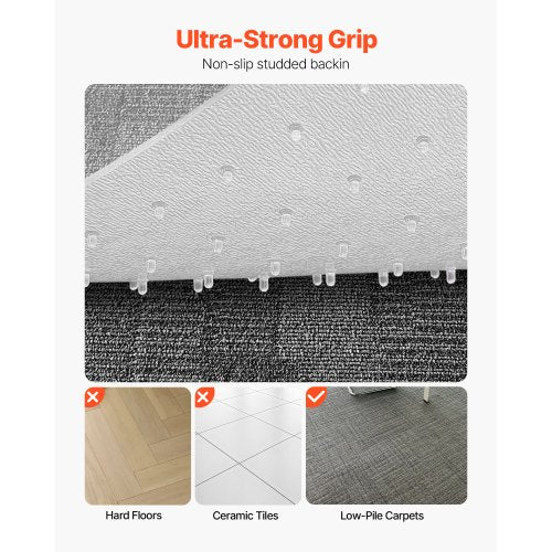 Chair Mat 60 x 46inch Office Chair Mat for Low Pile Carpeted Floors Clear