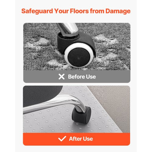 Chair Mat 60 x 46inch Office Chair Mat for Low Pile Carpeted Floors Clear