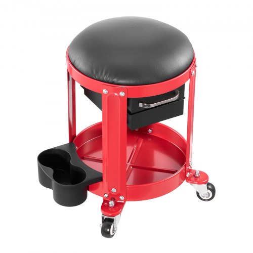 Rolling Mechanic Stool with Wheels 300 lbs Capacity Garage SeatWork Stool