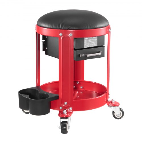 Rolling Mechanic Stool with Wheels 300 lbs Capacity Garage SeatWork Stool