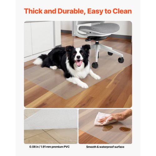 Chair Mat 30 x 48inch Transparent Office Chair Mat for Hard Floors Floor