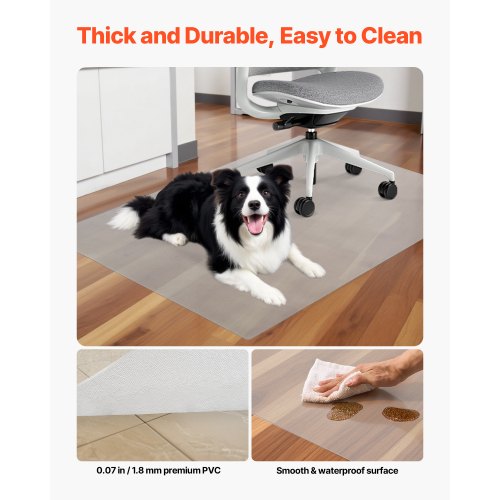 Chair Mat 36 x 48inch Transparent Office Chair Mat for Hard Floors Floor