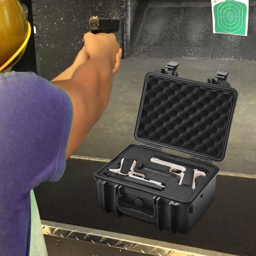 Hard Pistol Cases with Precut PU Foam Waterproof Dustproof Hard Gun Case