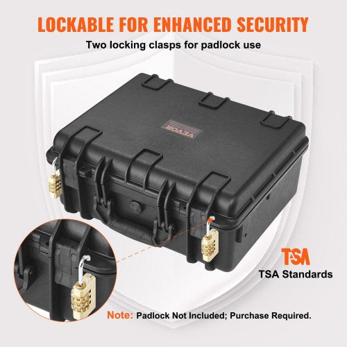 Hard Pistol Cases with Precut PU Foam Waterproof Dustproof Hard Gun Case