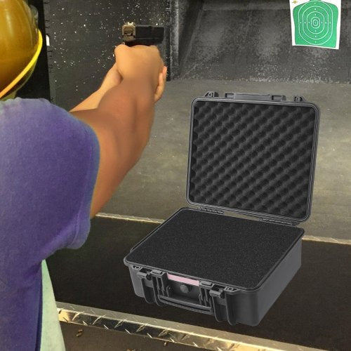 Hard Pistol Cases with Precut PU Foam Lockable Pistol Case for 6 Pistol – 70 W