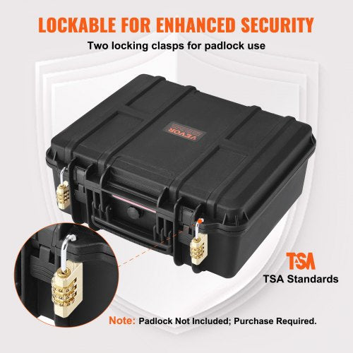 Hard Pistol Cases with Precut PU Foam Waterproof Dustproof Hard Gun Case